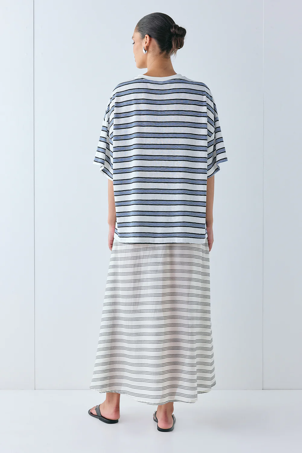 Solara Sheer Midi Skirt Stripe - Image 7