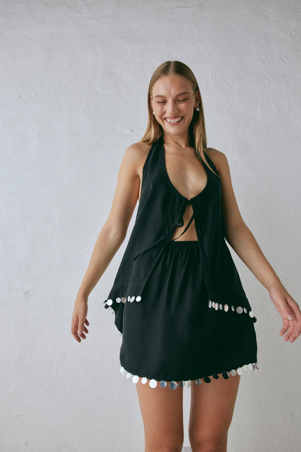 Spritz Mini Skirt Black - Image 2