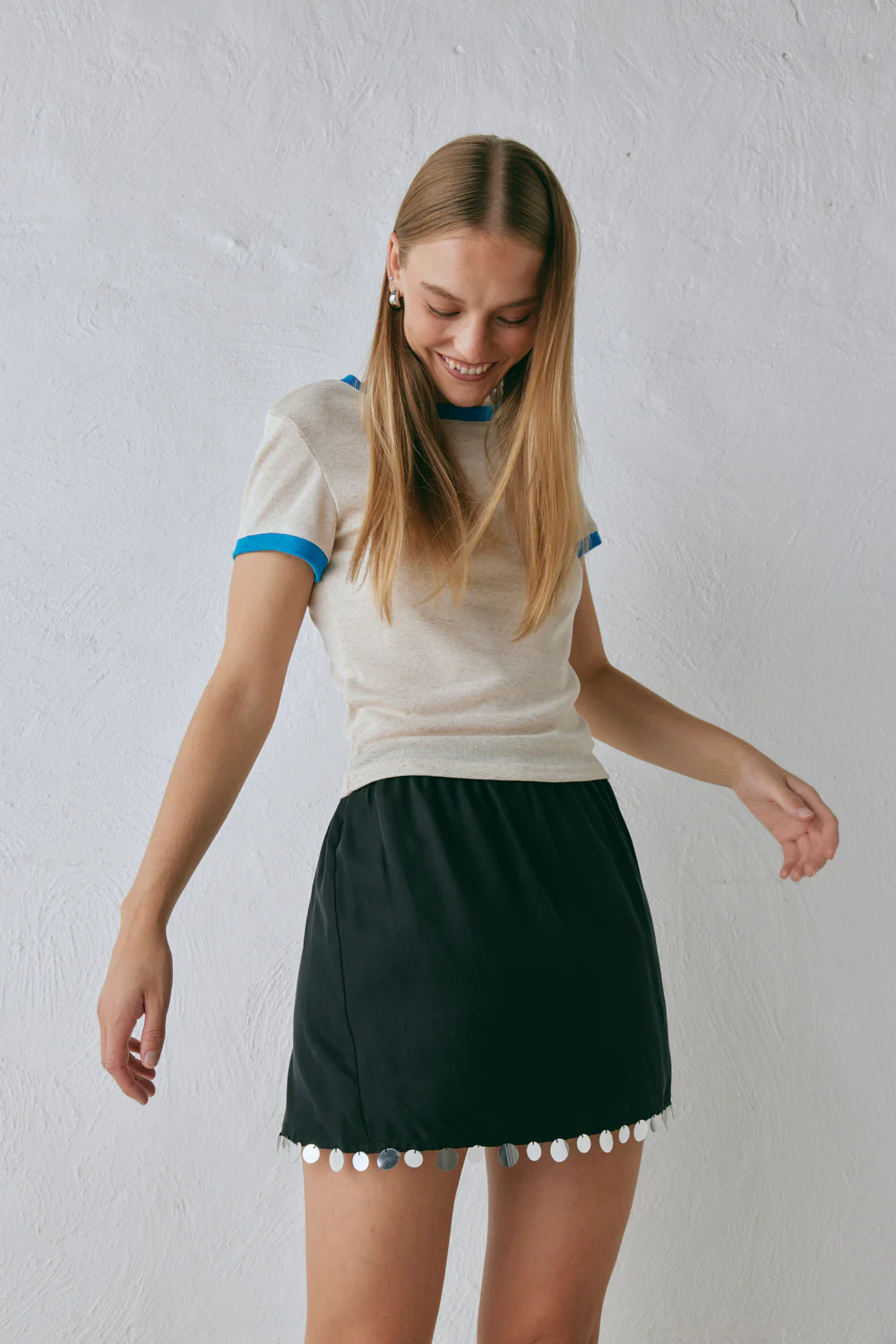 Spritz Mini Skirt Black - Image 5