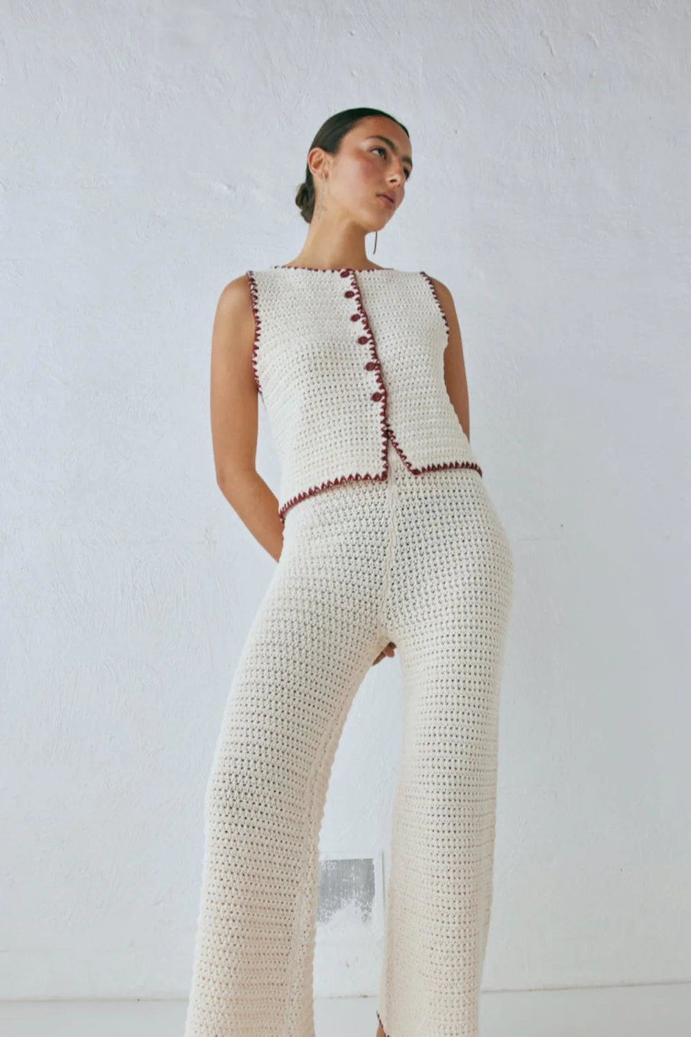 Stella Knit Vest Cream - Image 3