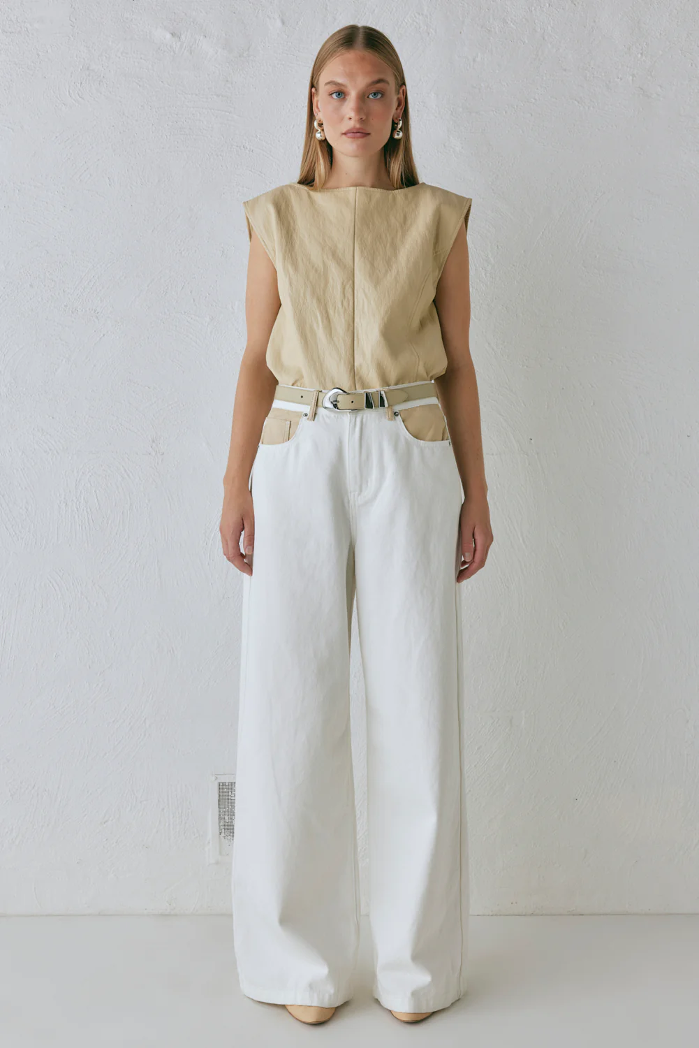 Sutton High Rise Denim Jeans White - Image 7