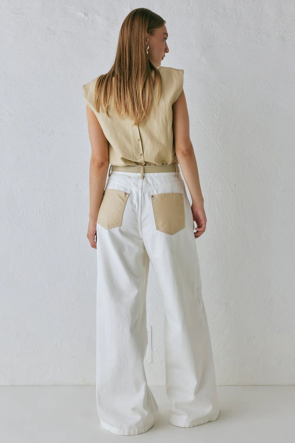 Sutton High Rise Denim Jeans White - Image 9