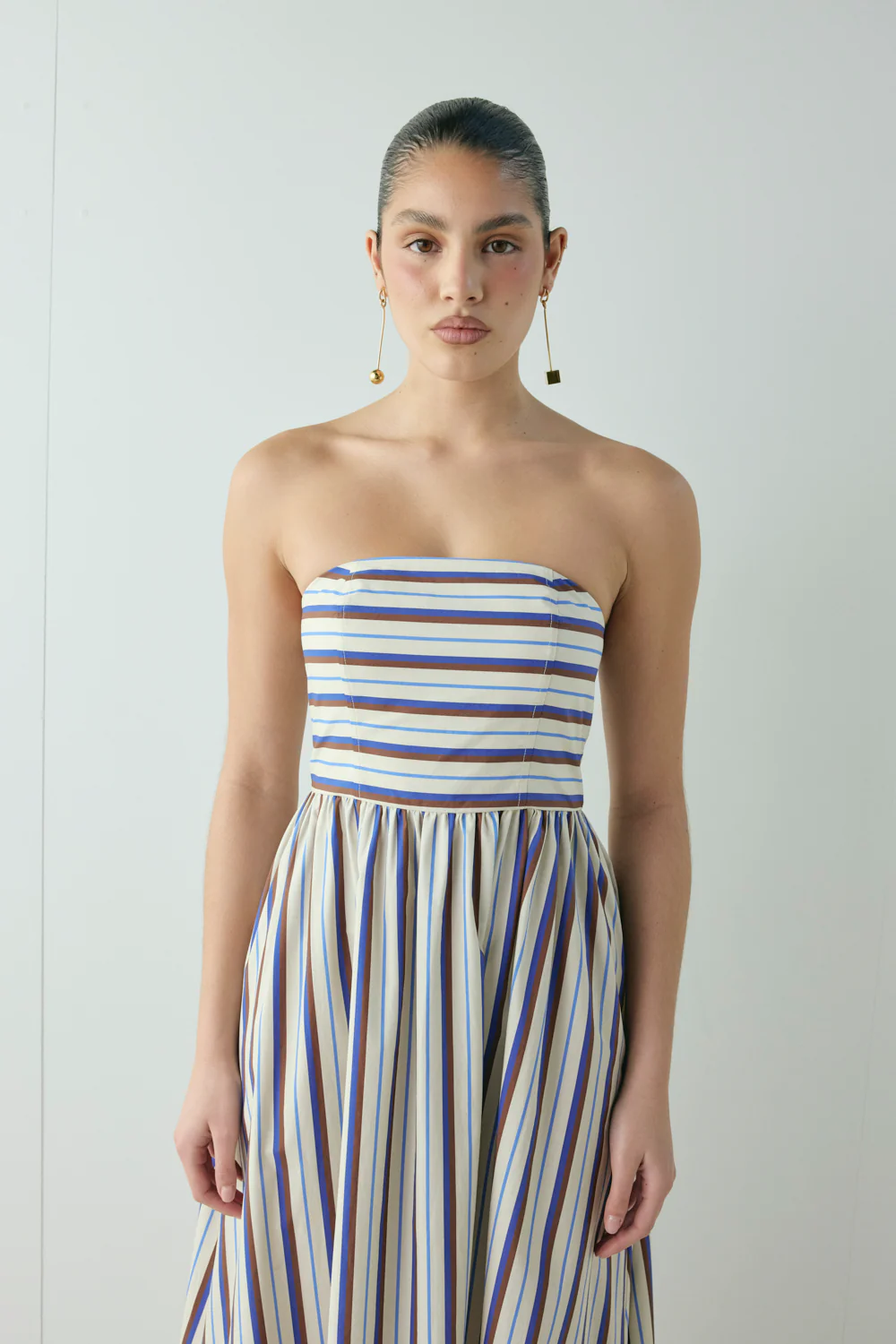 Sylvie Midi Dress Stripe - Image 6