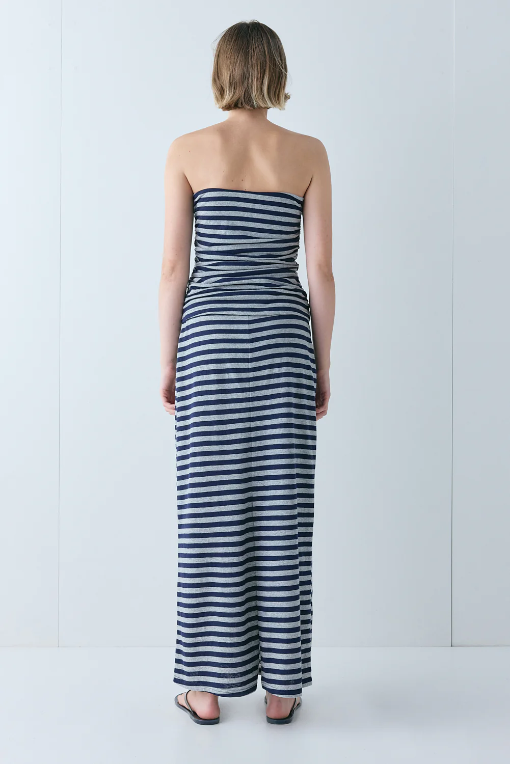 Tamsin Maxi Skirt Navy Stripe - Image 6