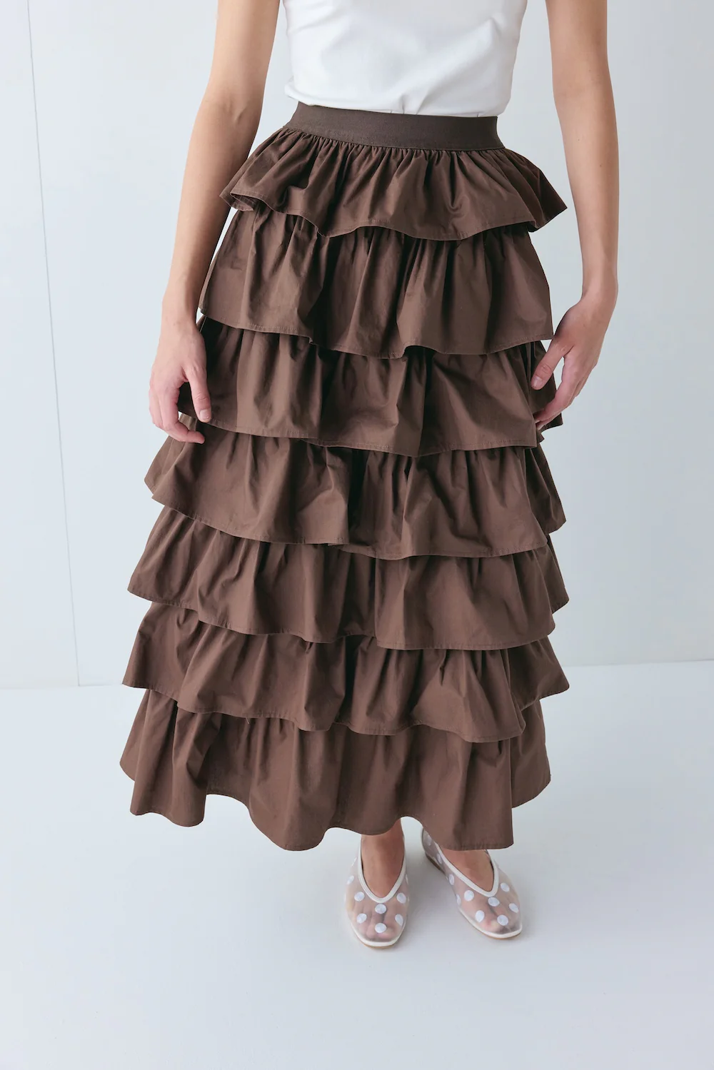 Thalia Midi Skirt Chocolate - Image 2