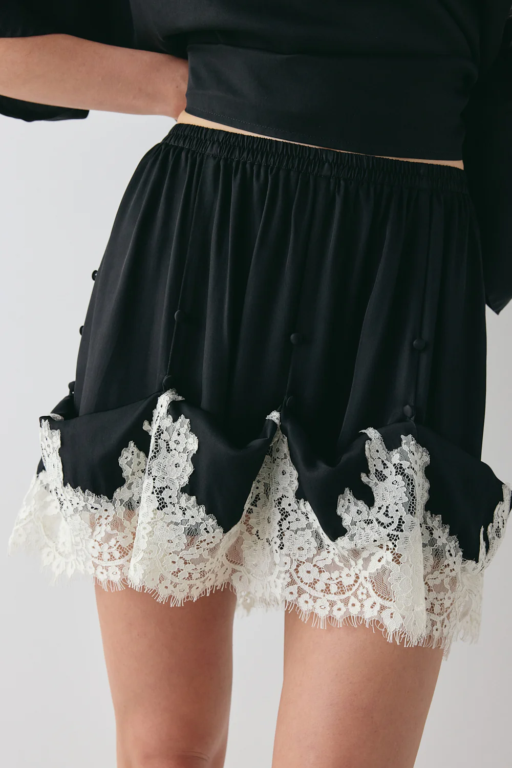 Thea Lace Skirt Black - Image 2
