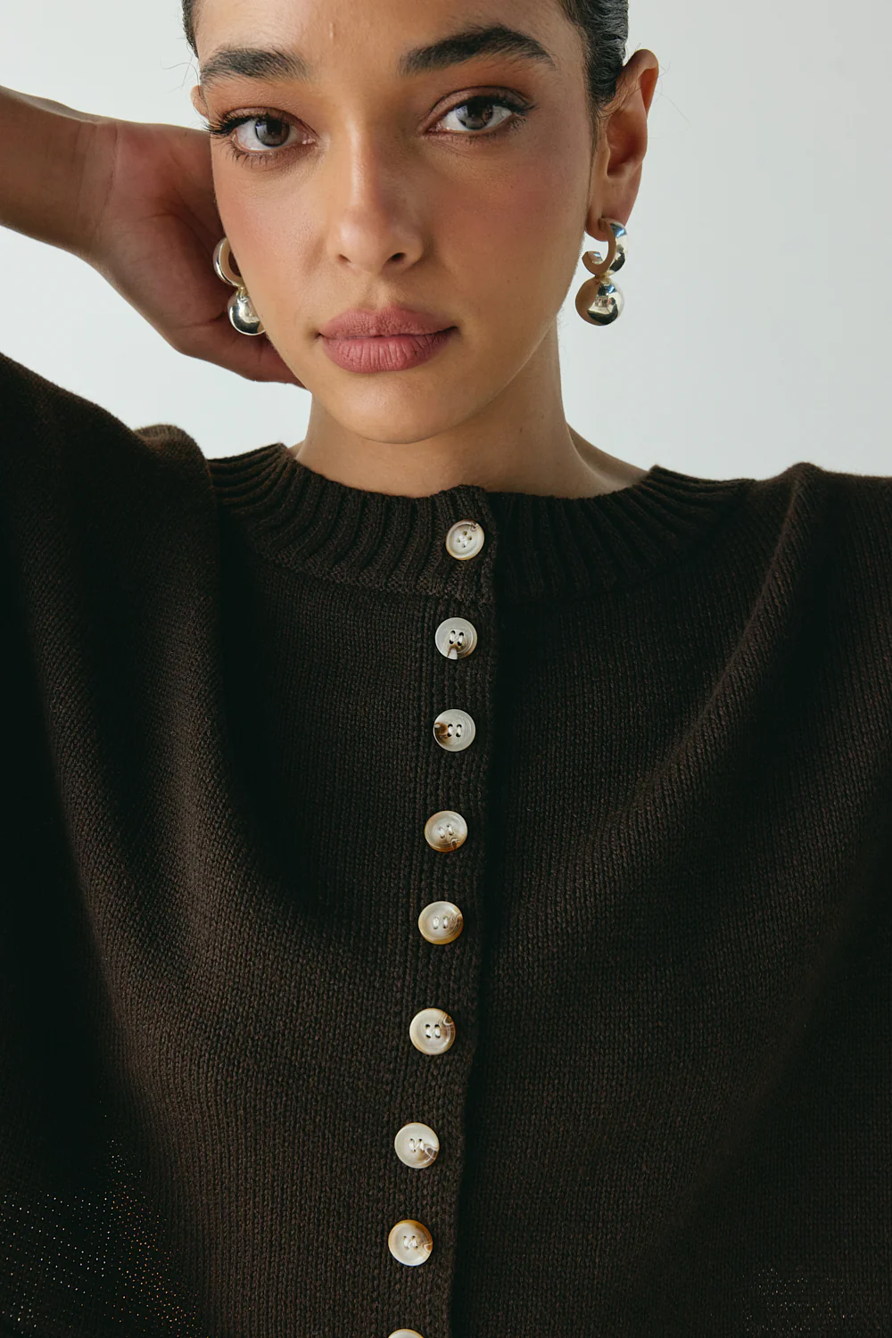 Tori Knit Cardigan Brown - Image 5