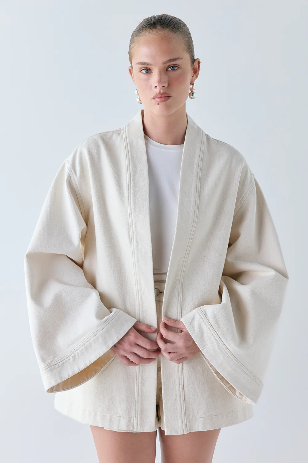 Una Denim Jacket Cream - Image 11