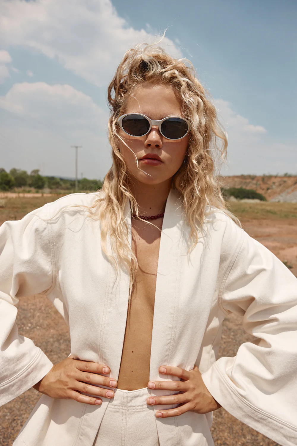 Una Denim Jacket Cream - Image 3