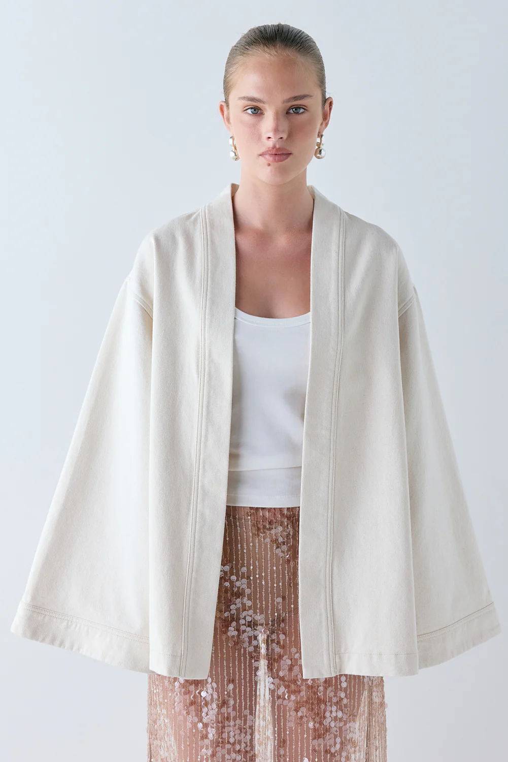 Una Denim Jacket Cream - Image 5