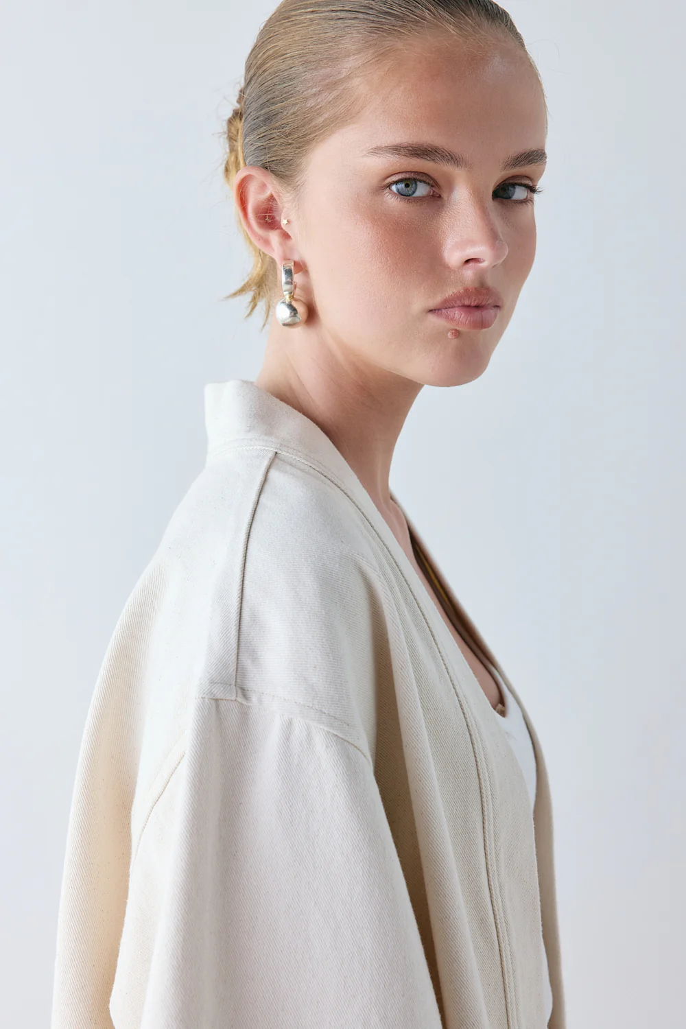 Una Denim Jacket Cream - Image 6