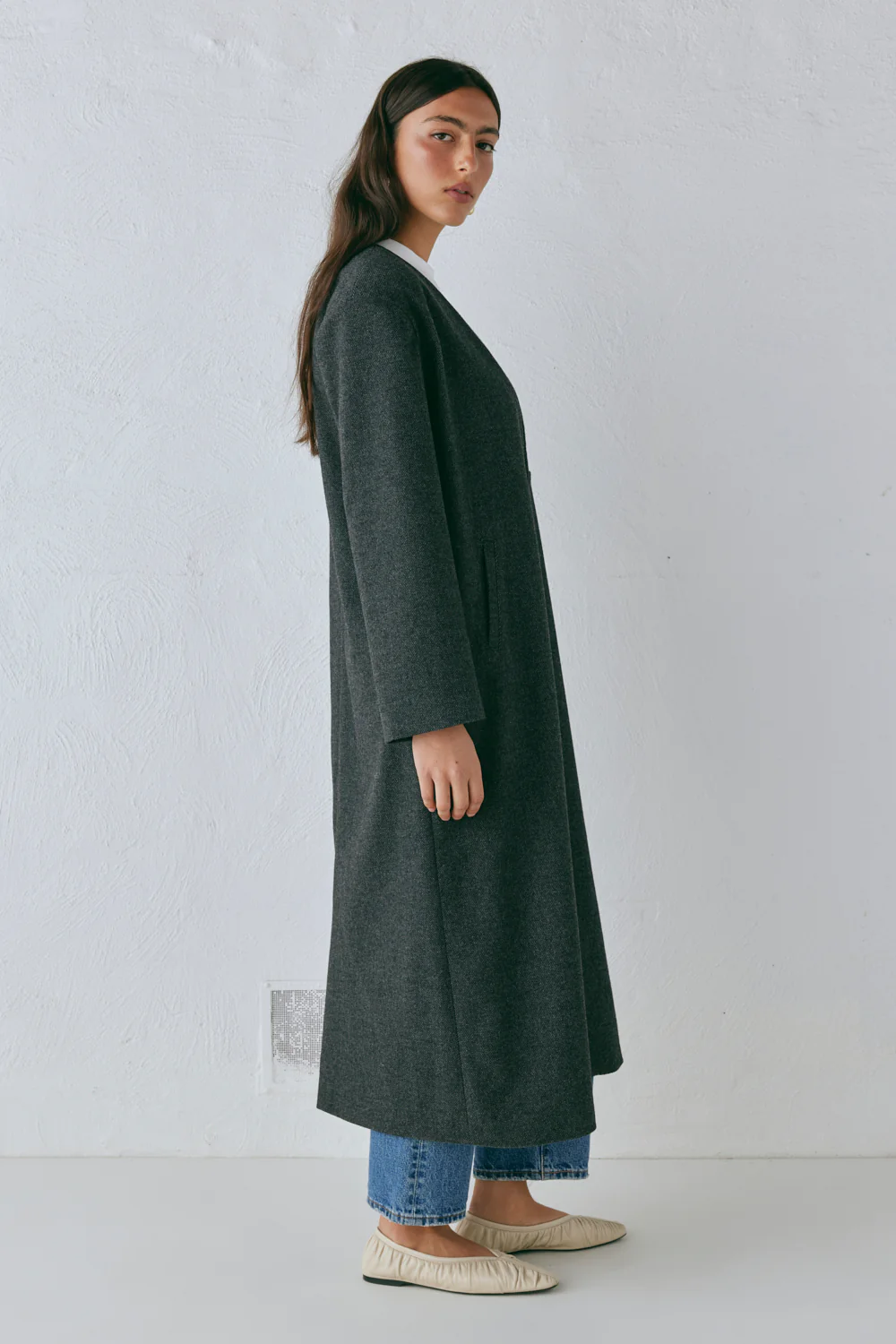 Vale Trench Coat Charcoal - Image 7