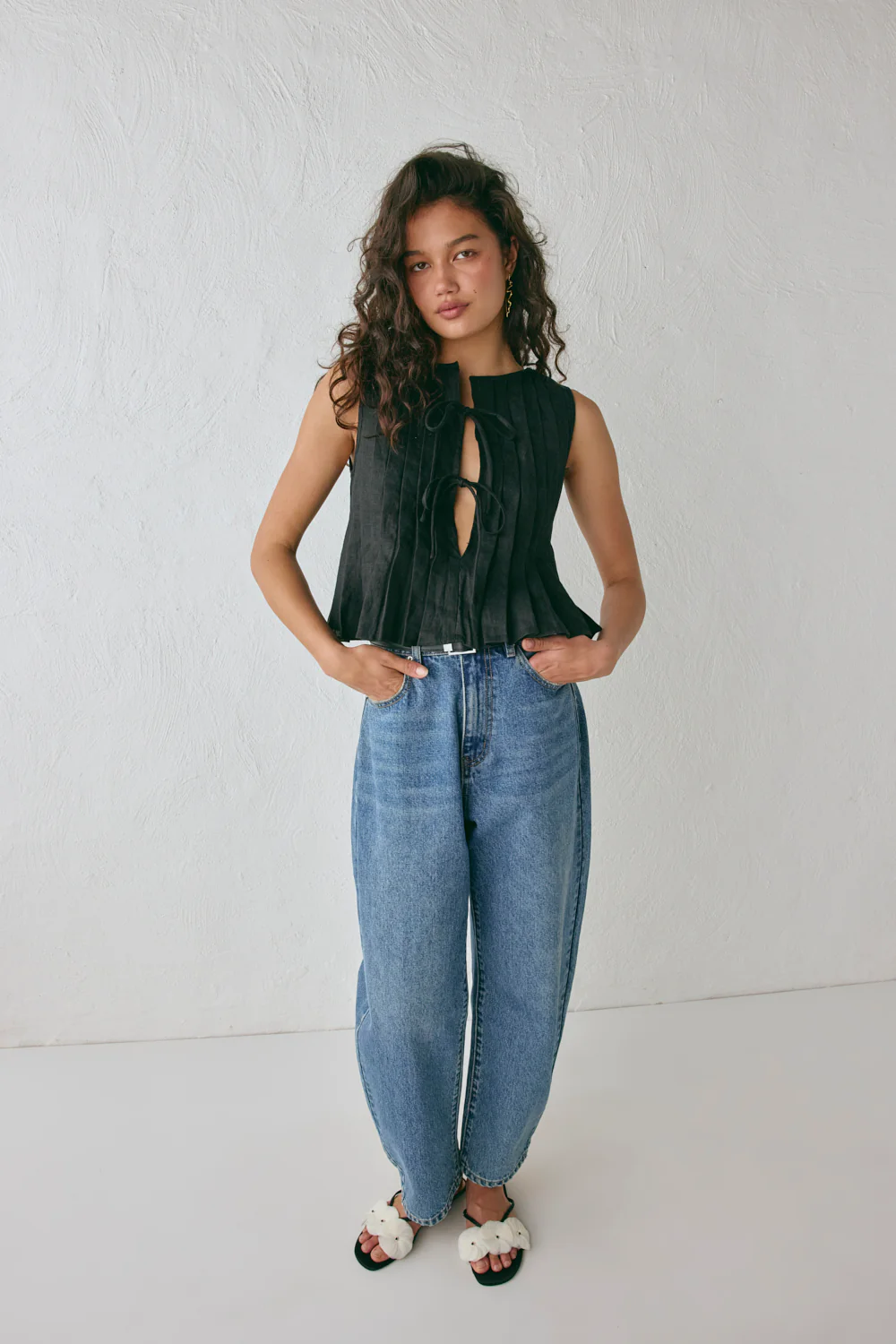 Valeria Linen Top Black - Image 6