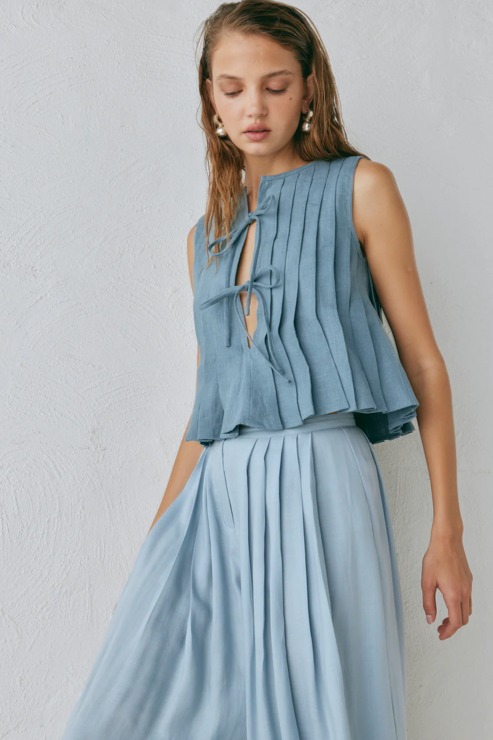 Valeria Linen Top Lake - Image 4