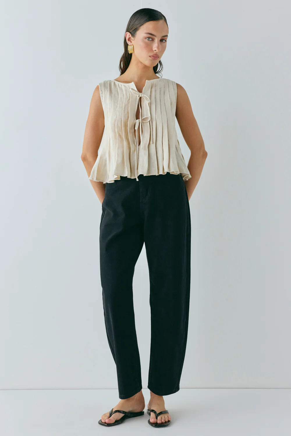 Valeria Linen Top Oatmeal - Image 7