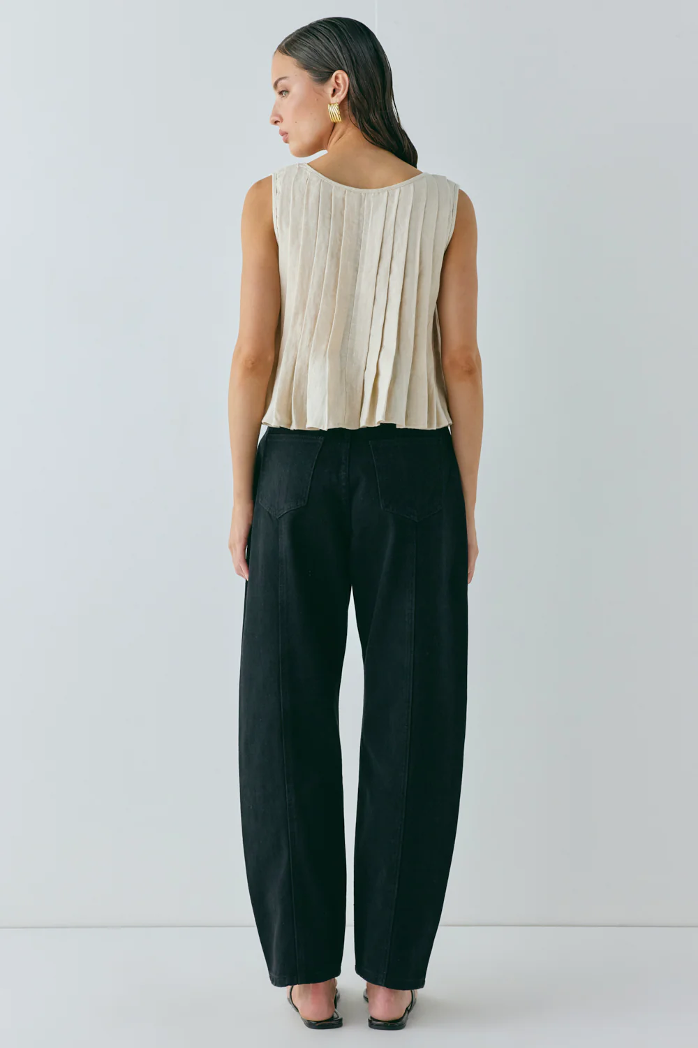 Valeria Linen Top Oatmeal - Image 8