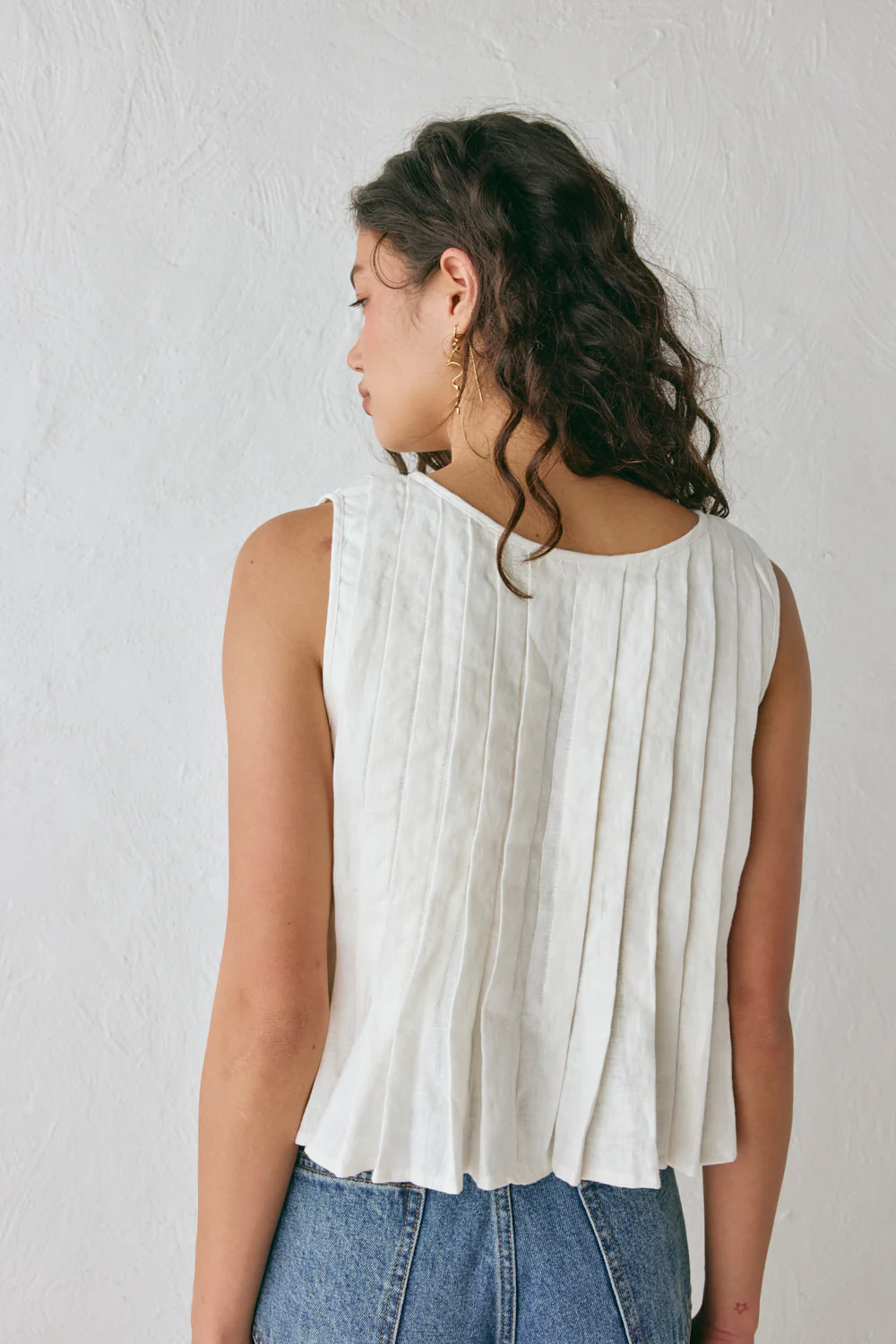 Valeria Linen Top White - Image 10