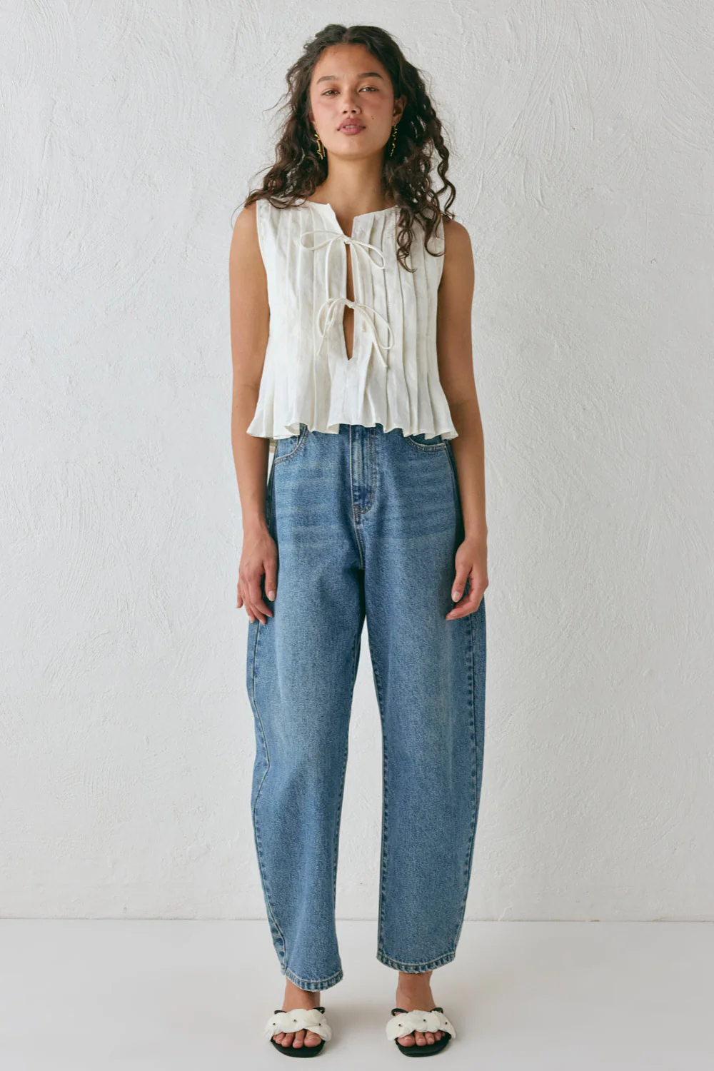 Valeria Linen Top White - Image 2