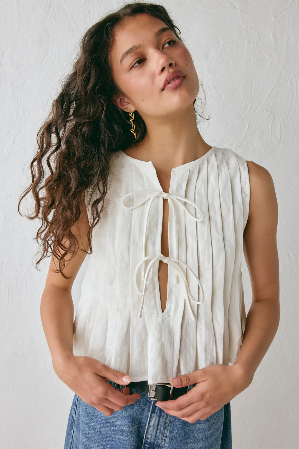 Valeria Linen Top White - Image 4