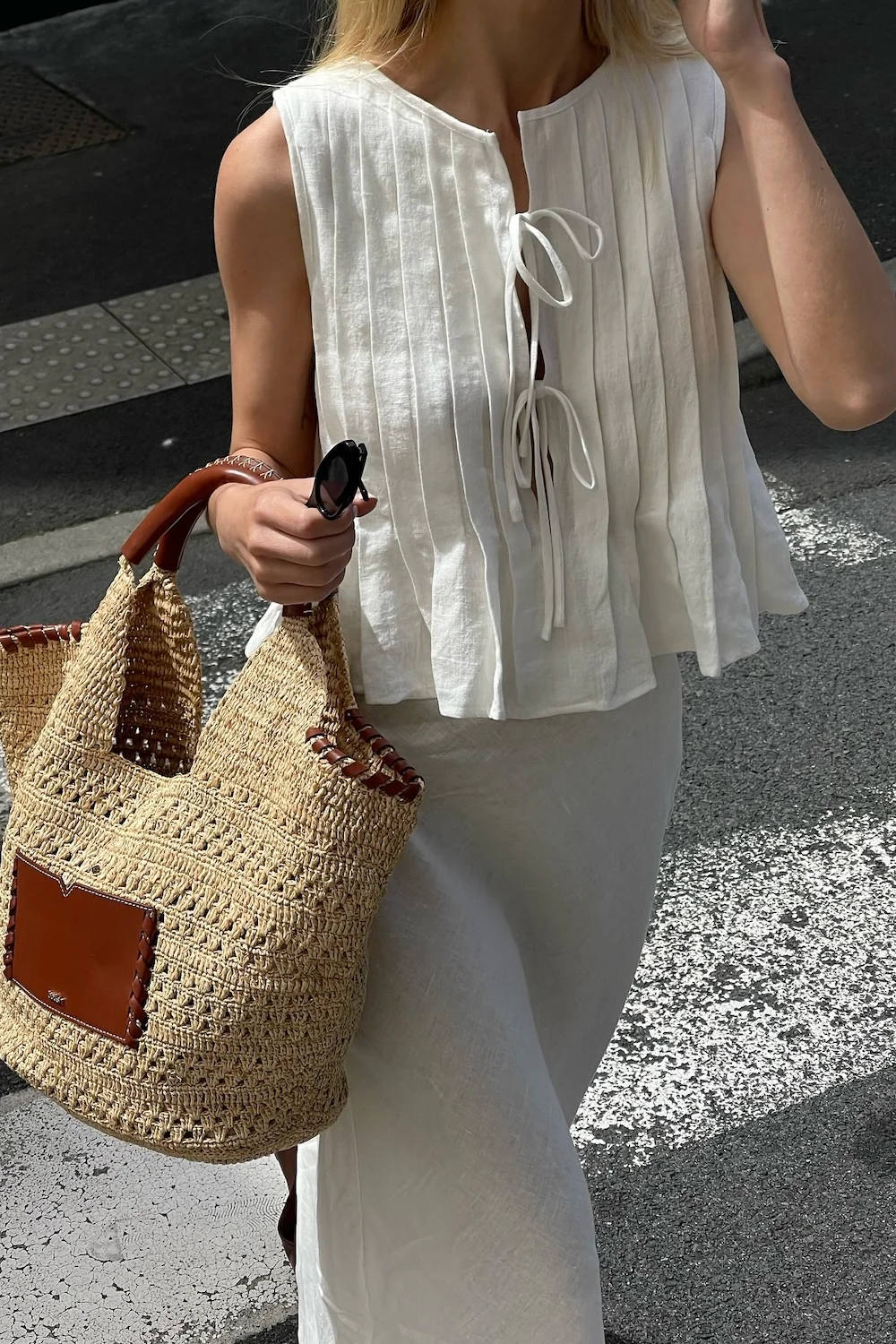 Valeria Linen Top White - Image 8