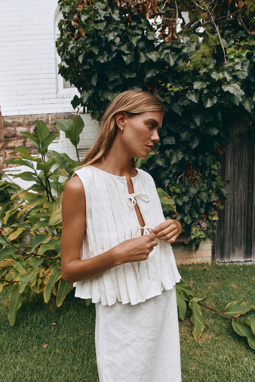 Valeria Linen Top White - Image 9