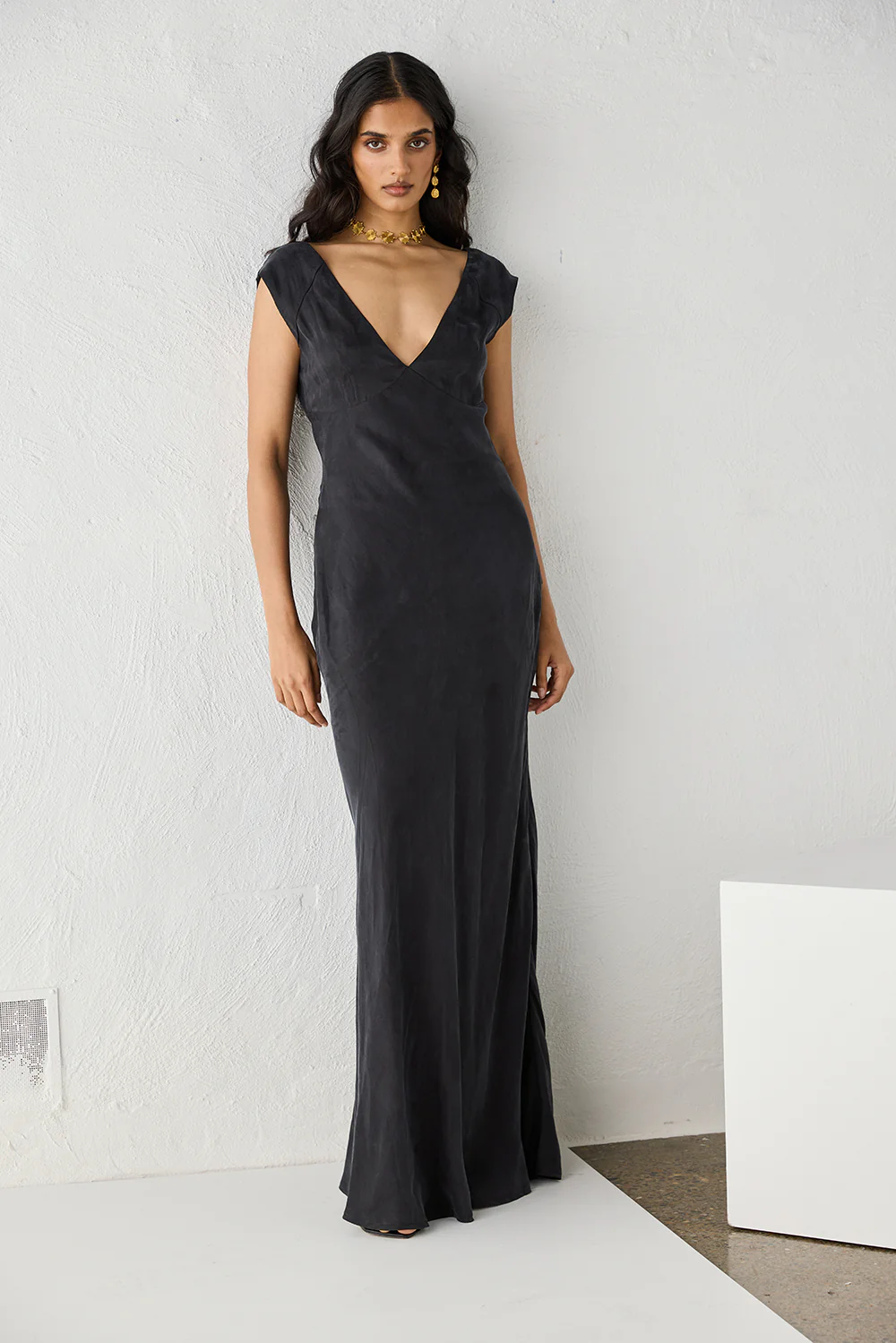 Valya Maxi Dress Black - Image 3
