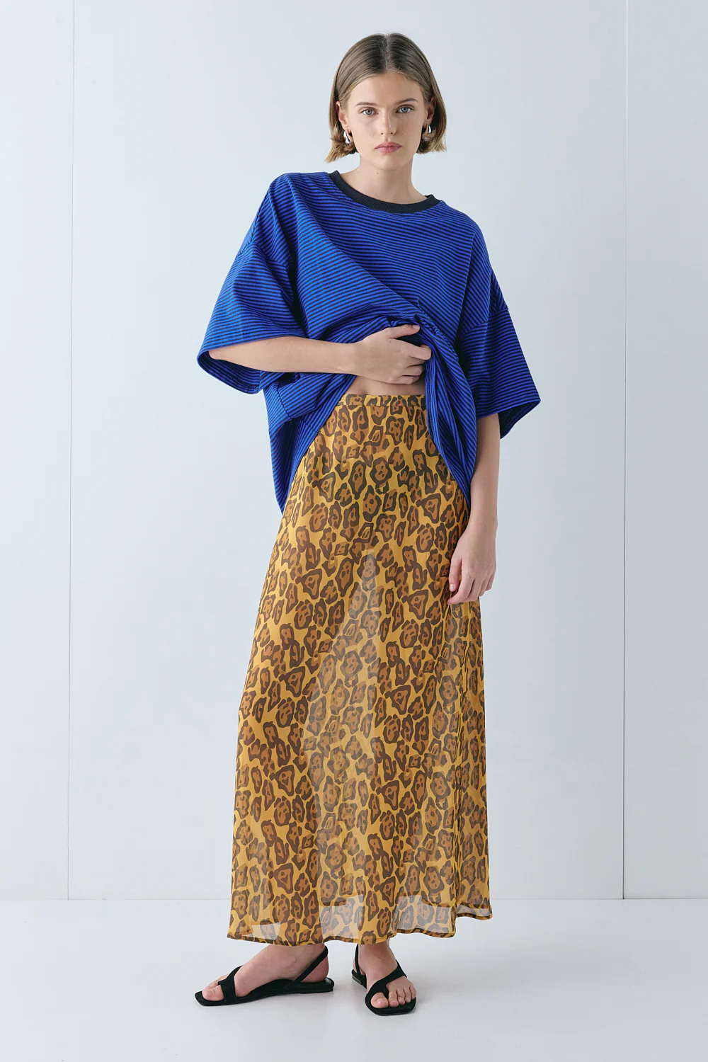 Vilma Sheer Maxi Skirt Leopard - Image 3