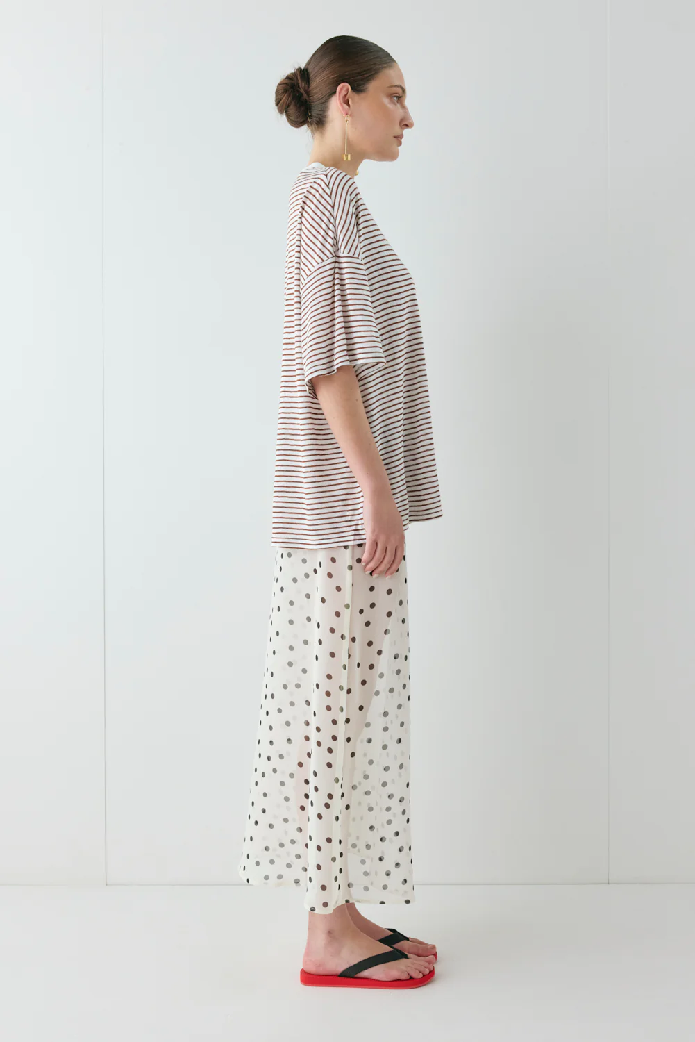 Vilma Sheer Maxi Skirt Polka Dot - Image 7