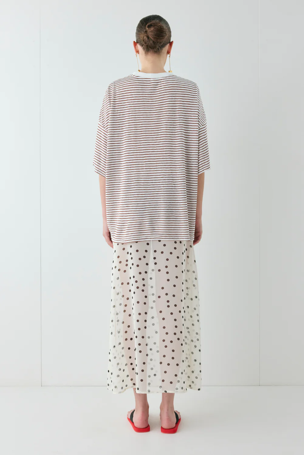 Vilma Sheer Maxi Skirt Polka Dot - Image 8