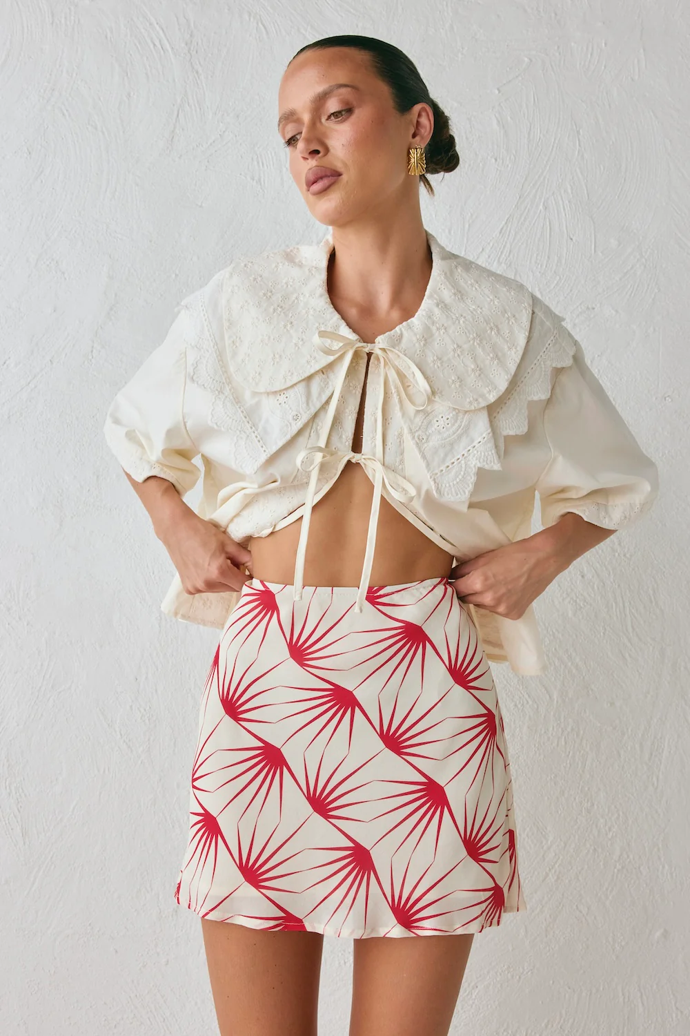 Vintage Lover Bias Cut Mini Skirt Luz