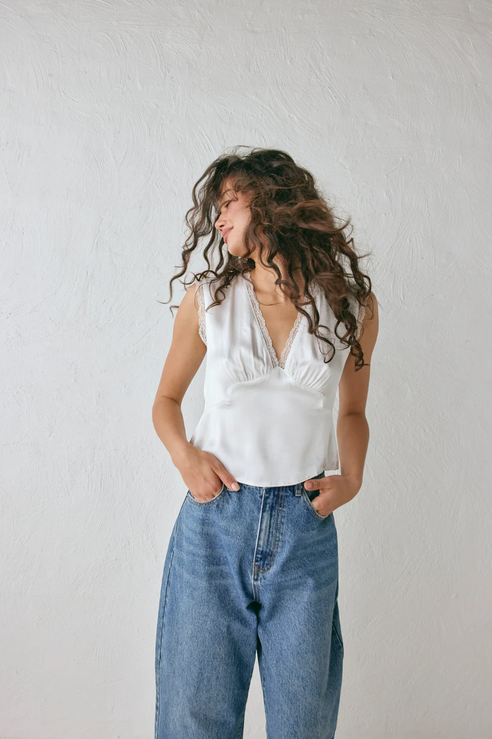 Vintage Lover Tie Back Top White - Image 2