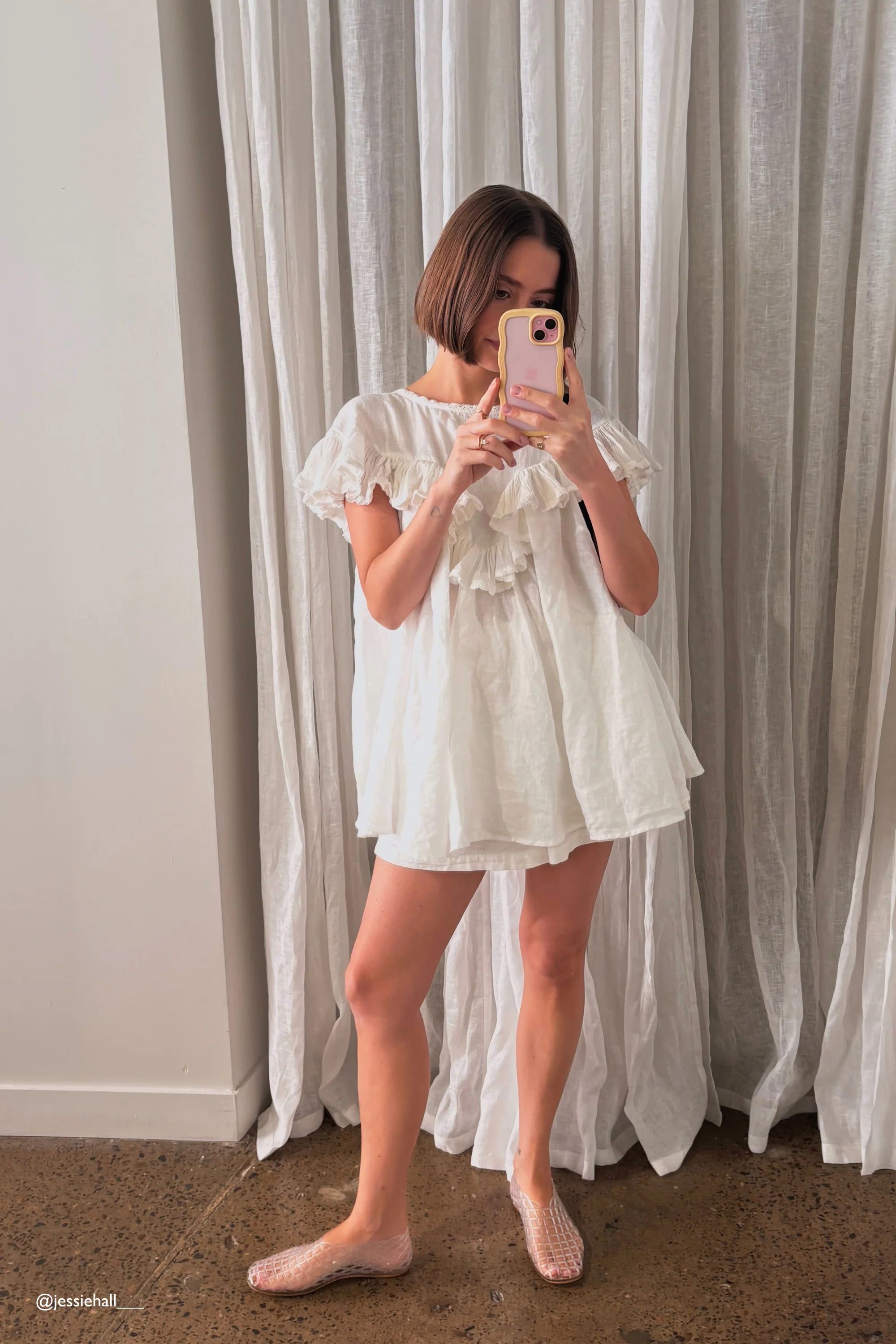 Viola Linen Tunic White - Image 2