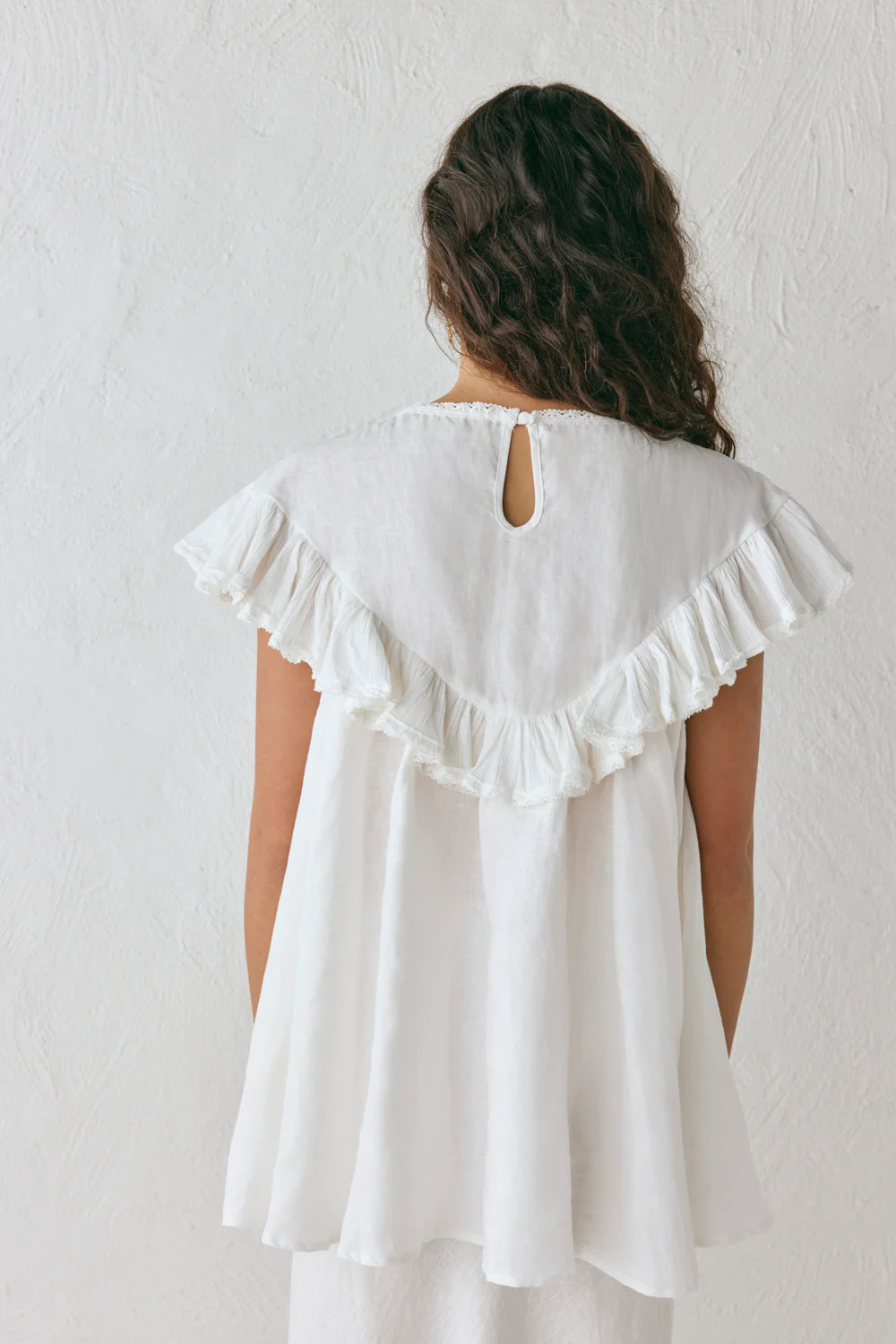 Viola Linen Tunic White - Image 6