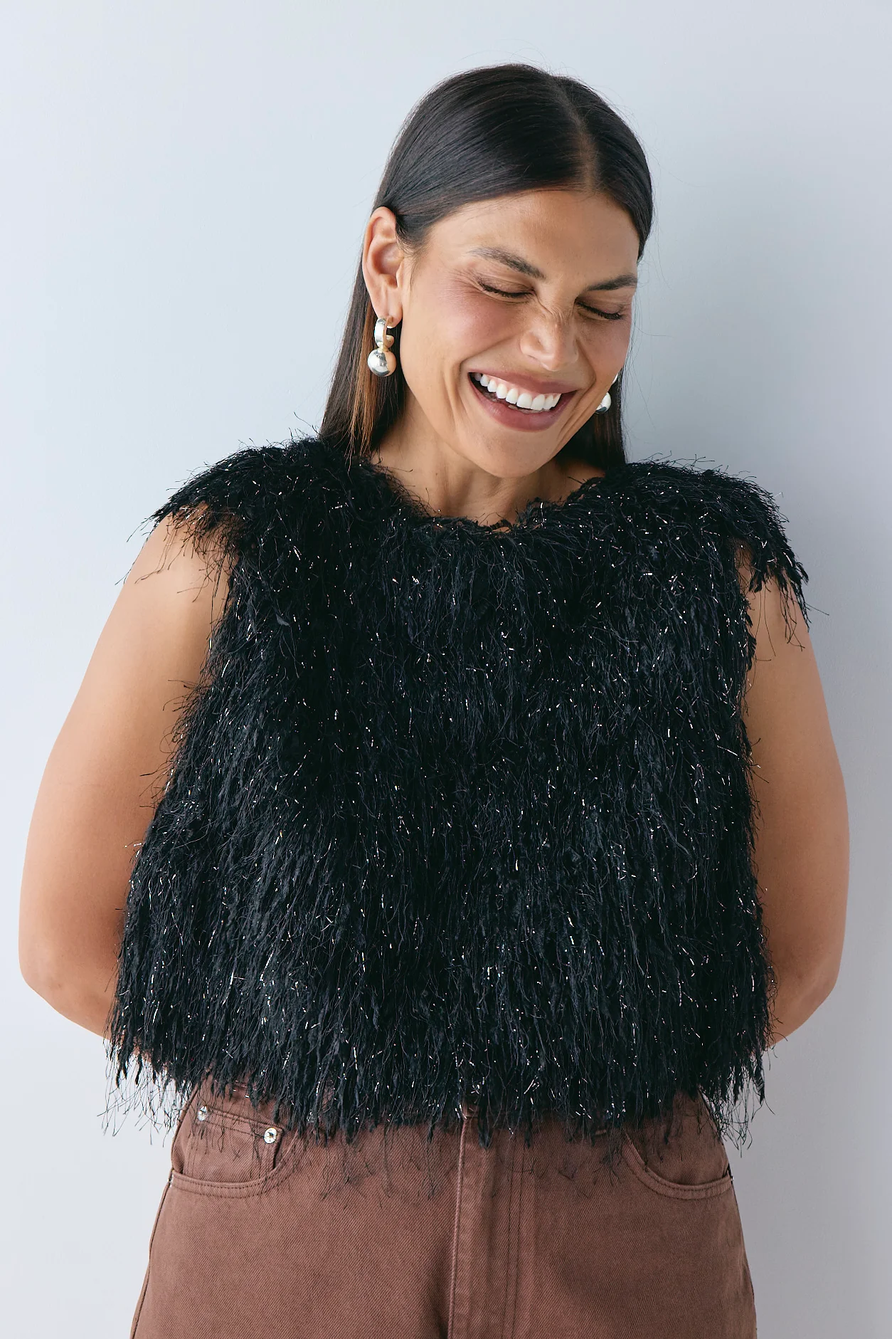 Vivia Fringe Top Black - Image 2