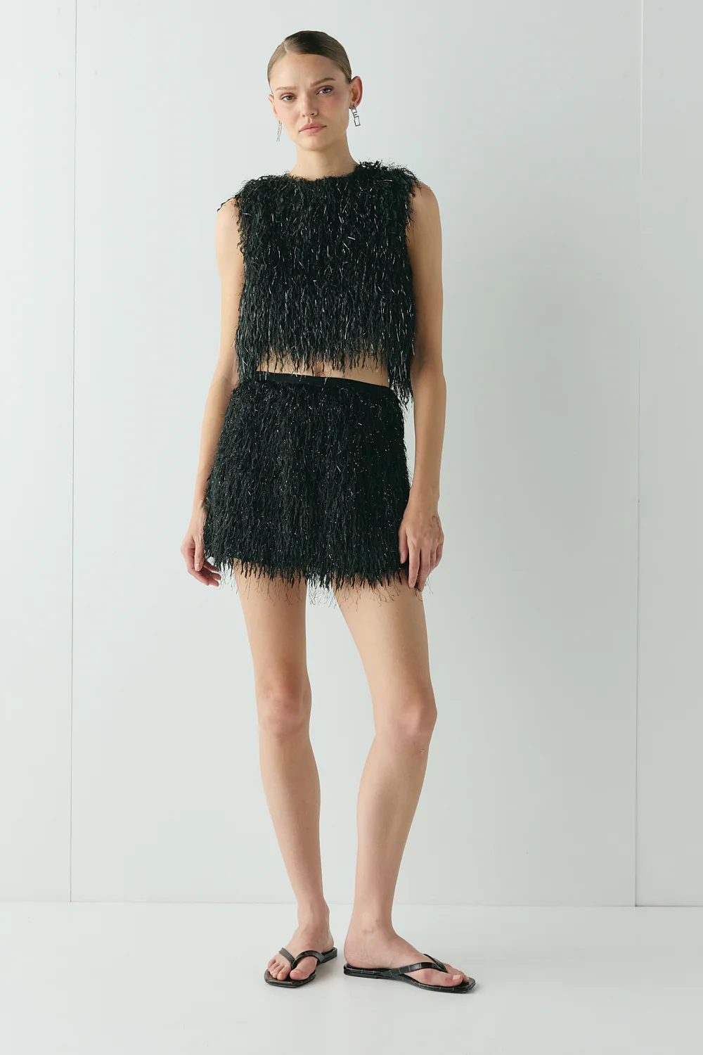 Vivia Fringe Top Black - Image 4