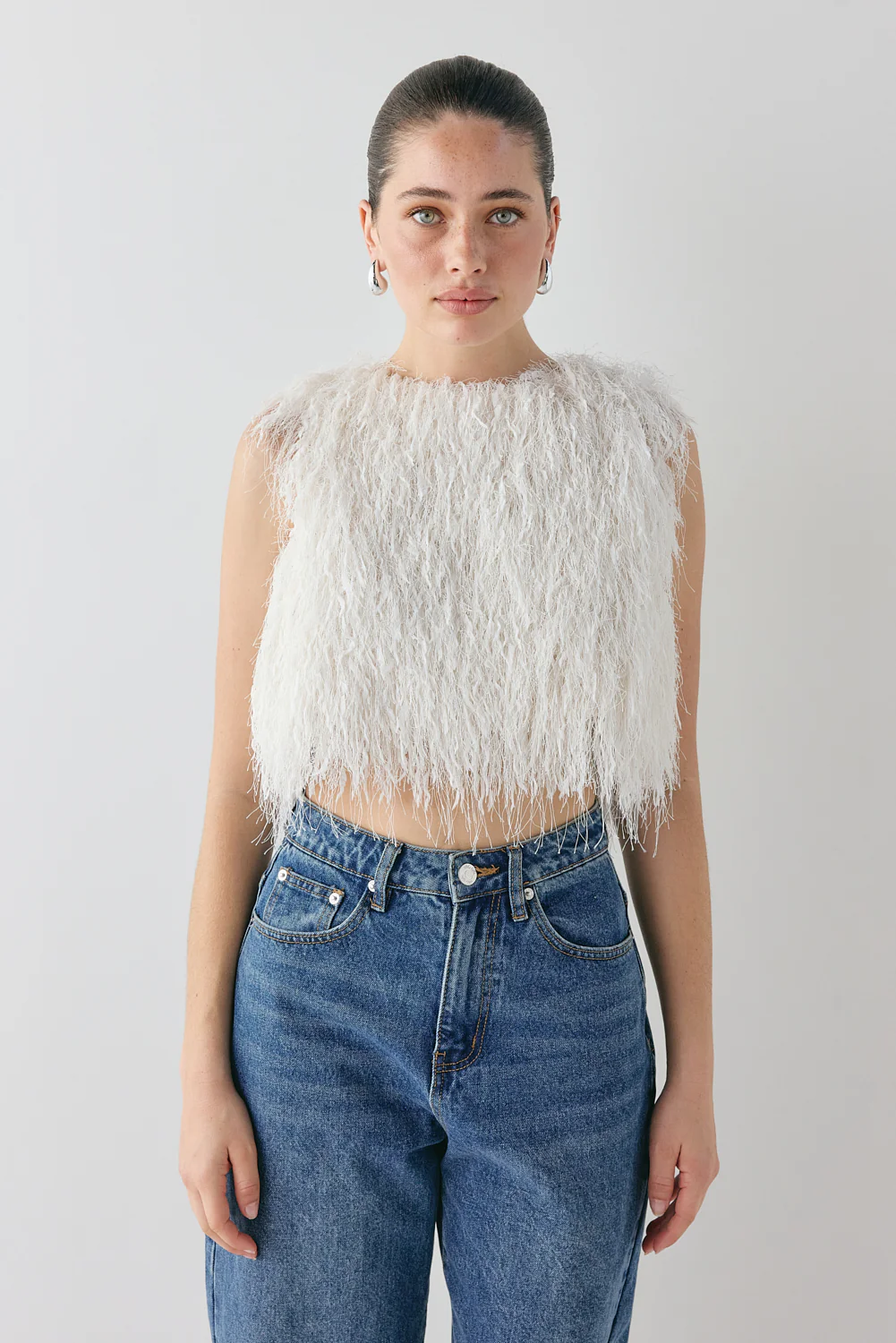 Vivia Fringe Top White - Image 4