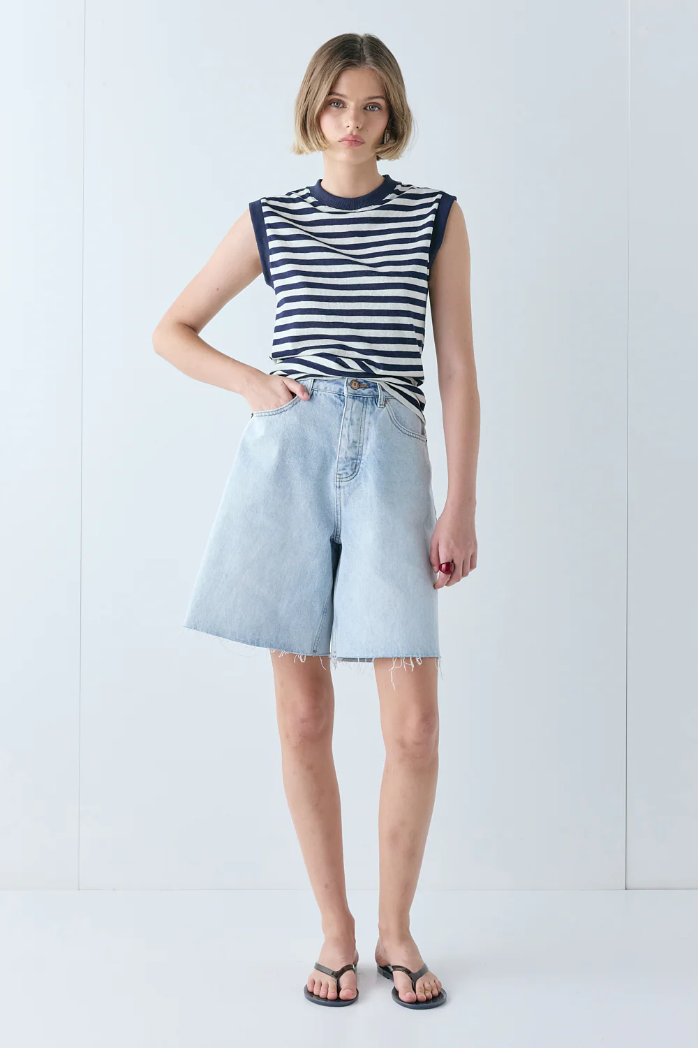 Willa Denim Shorts Washed Blue - Image 3