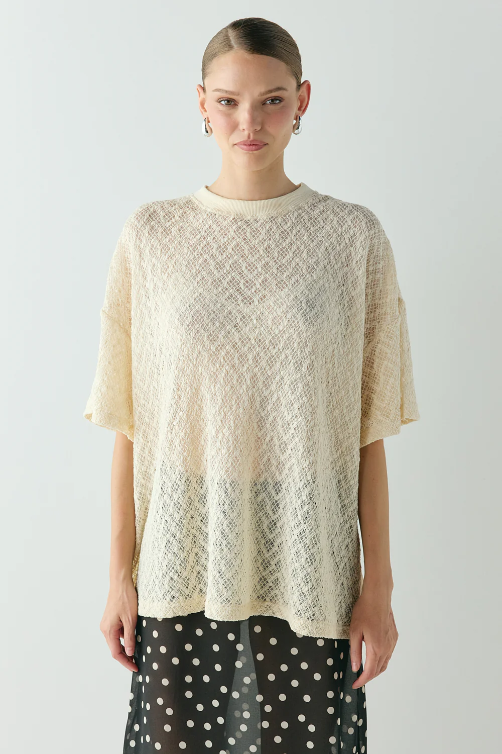 Willow Lace Tee Cream