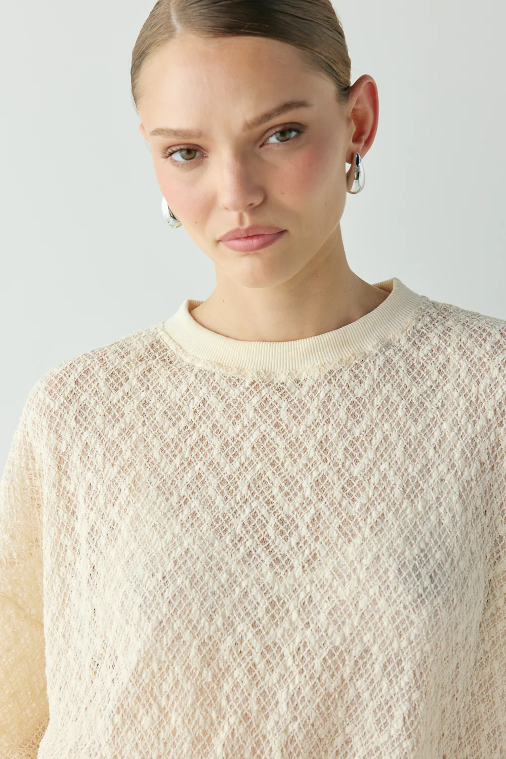 Willow Lace Tee Cream - Image 3