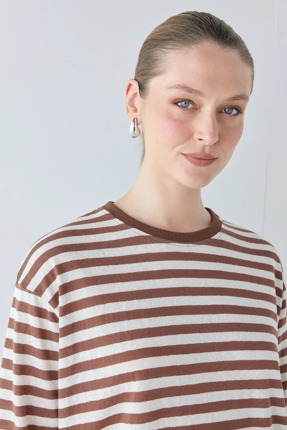 Willow Long Sleeve Tee Brown Stripe - Image 2