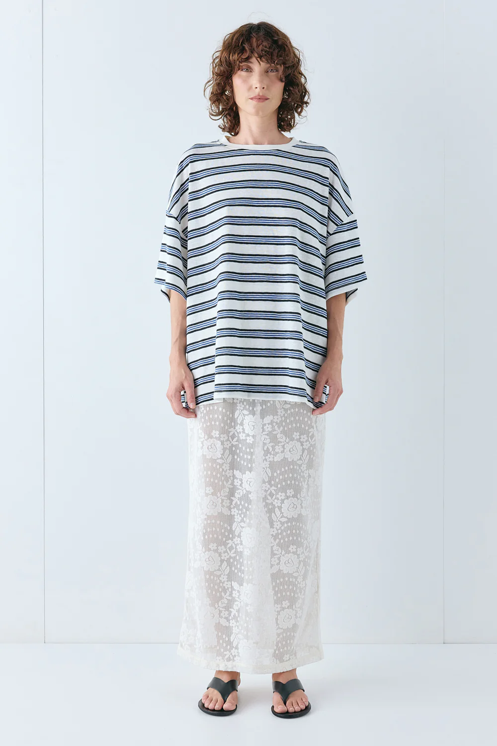 Willow Tee Blue Stripe