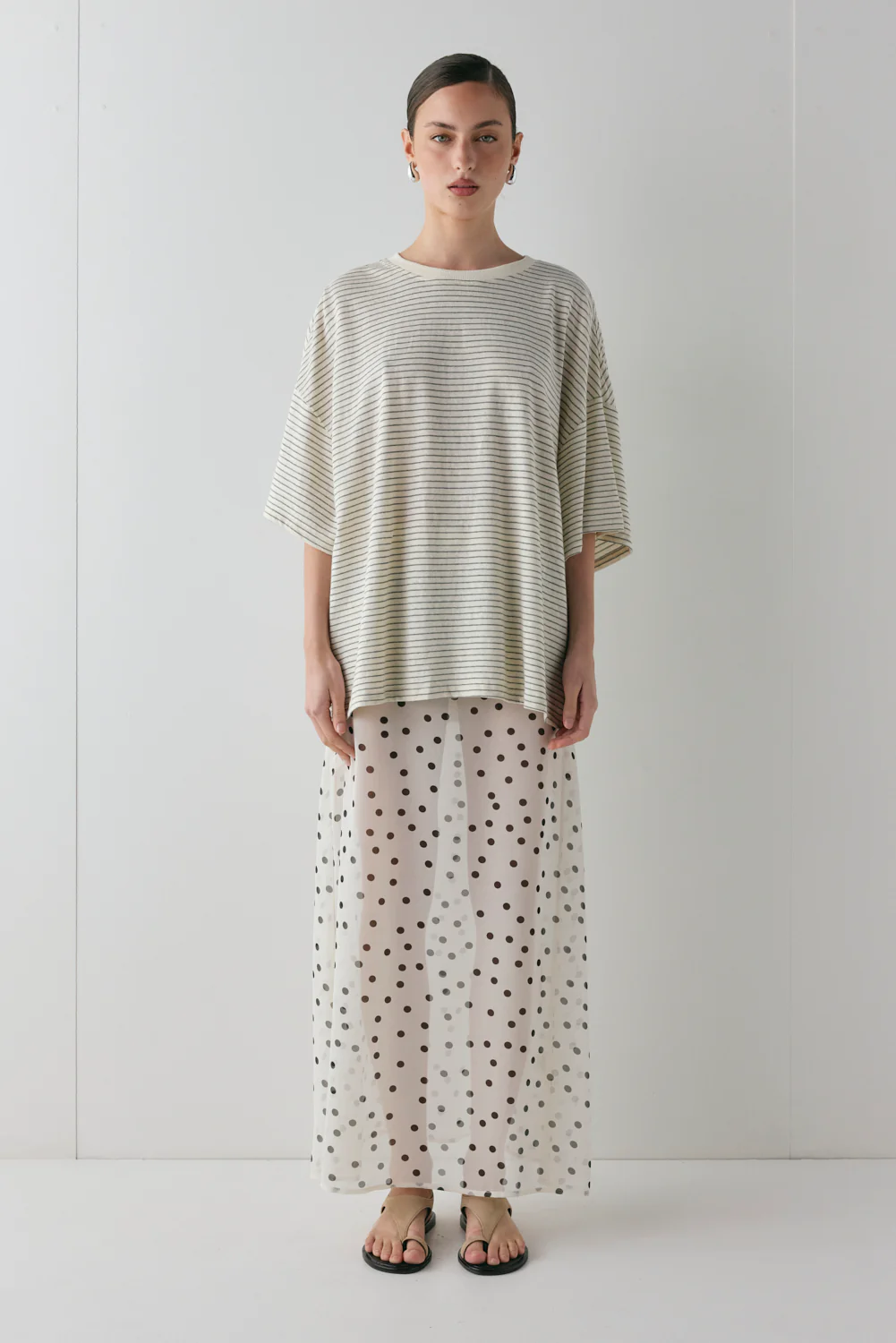 Willow Tee Grey Stripe