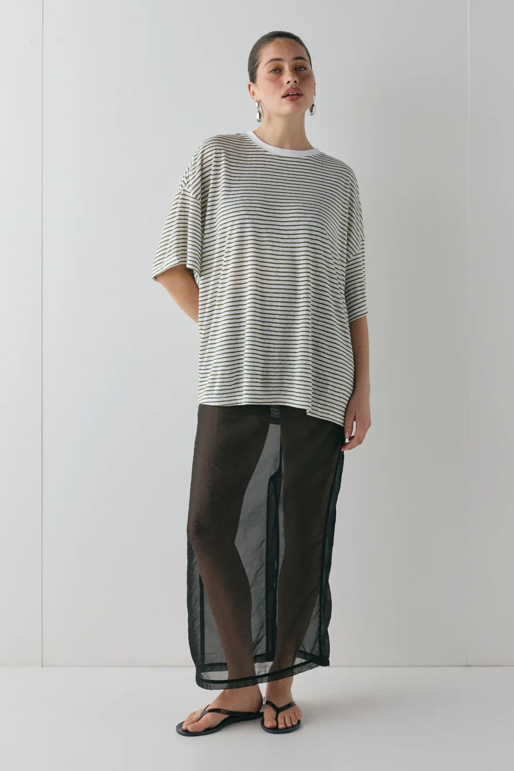 Willow Tee Khaki Stripe - Image 2