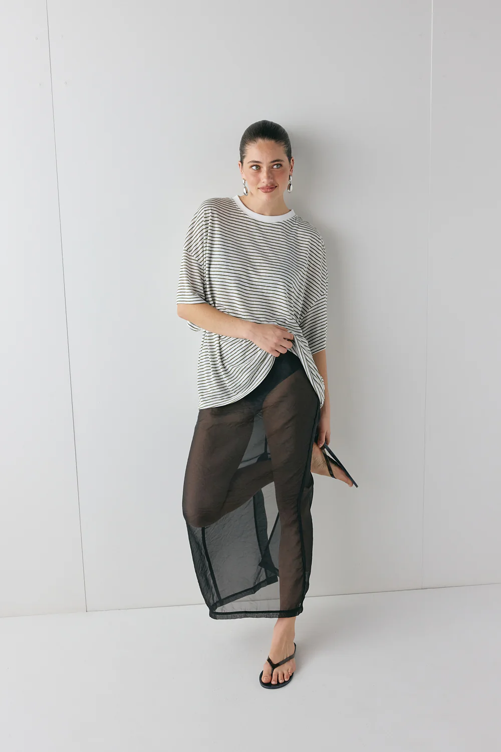 Willow Tee Khaki Stripe - Image 3