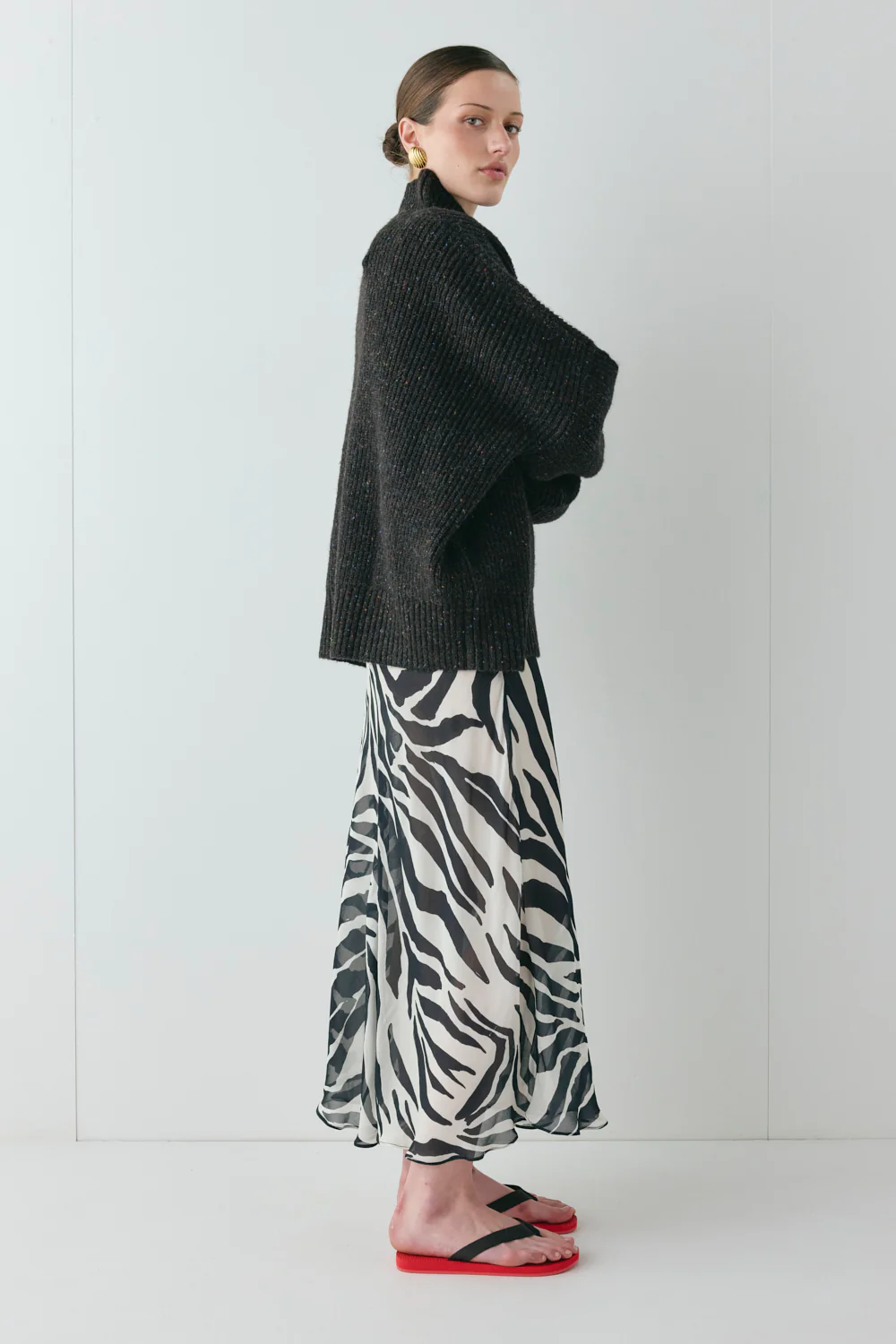 Yumi Knit Jumper Black Speckle - Image 6