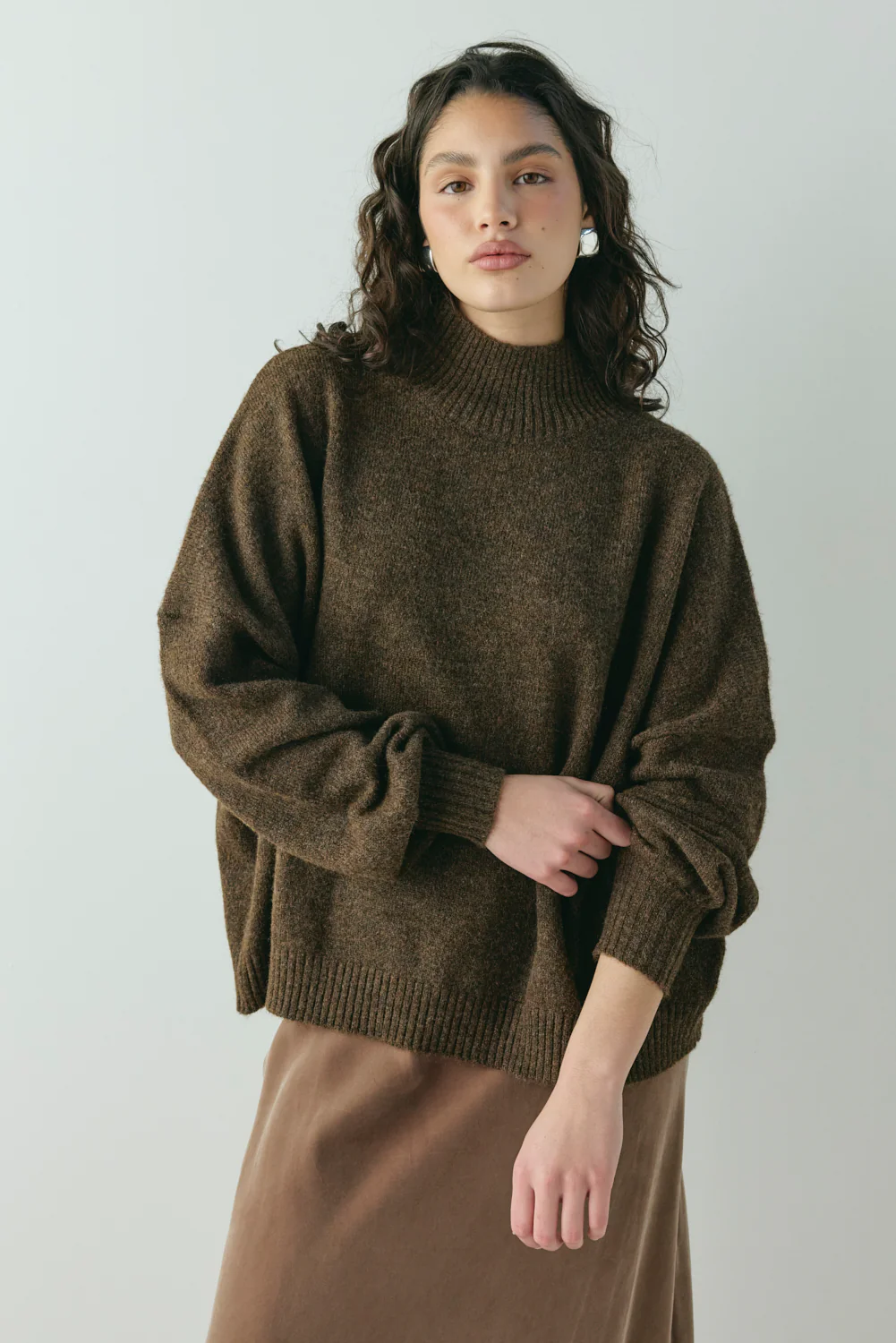 Yumi Knit Jumper Coffee - Image 4
