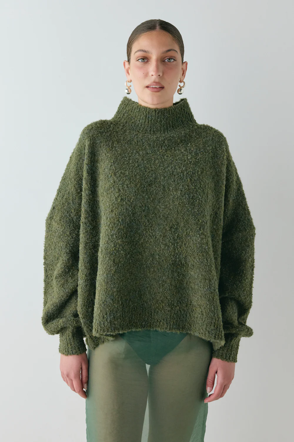 Yumi Knit Jumper Khaki - Image 5