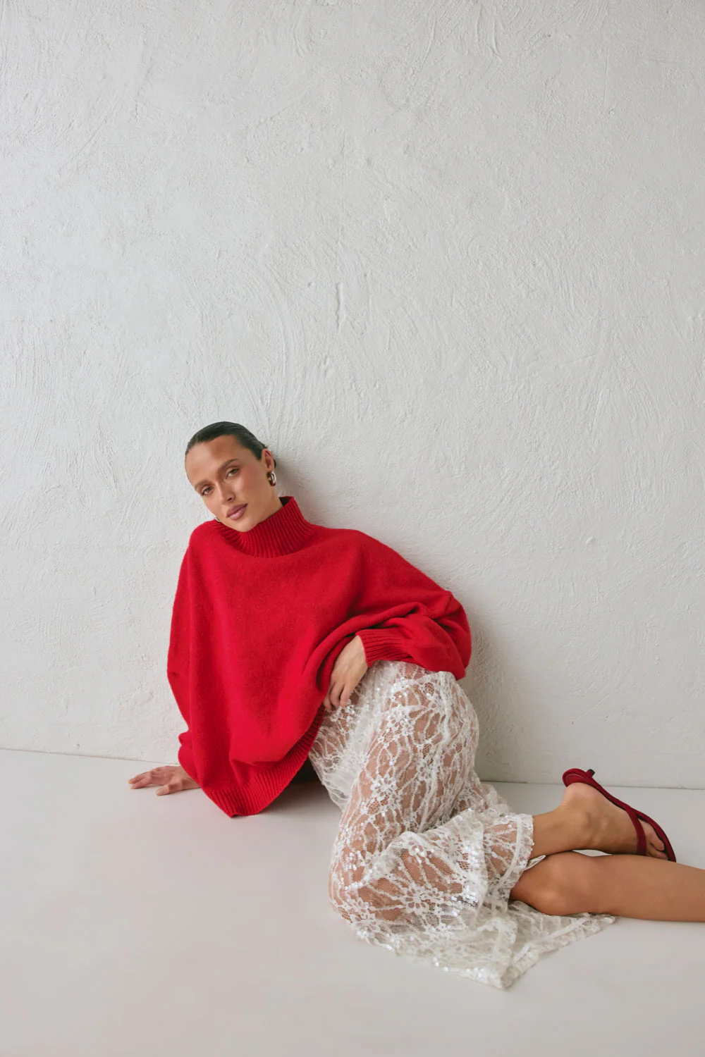 Yumi Knit Jumper Red - Image 4