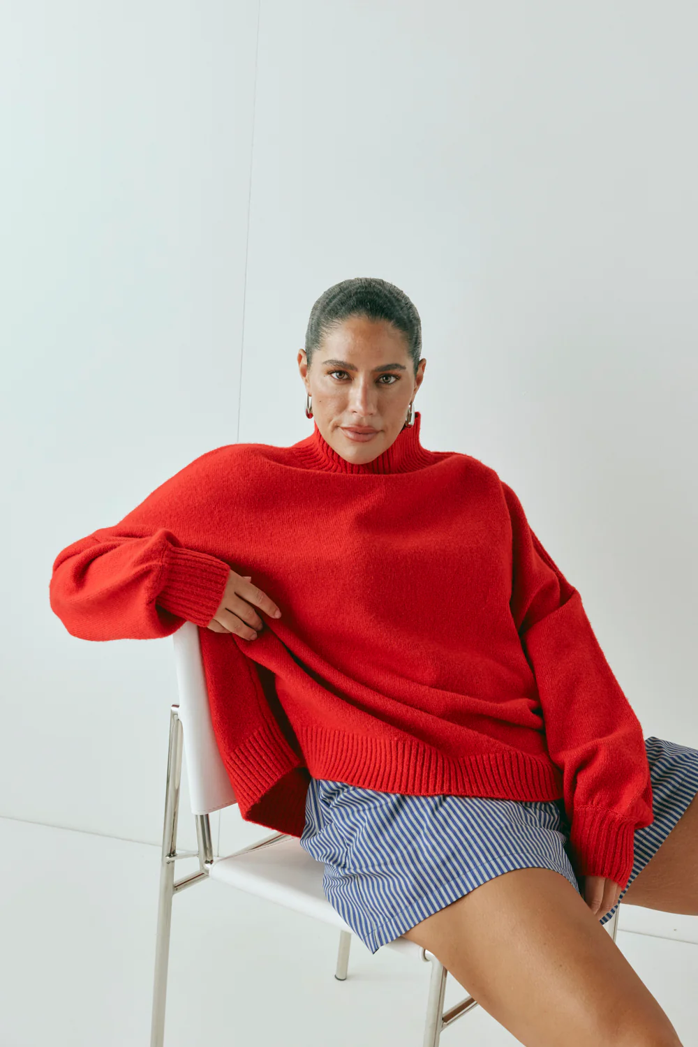 Yumi Knit Jumper Red - Image 7