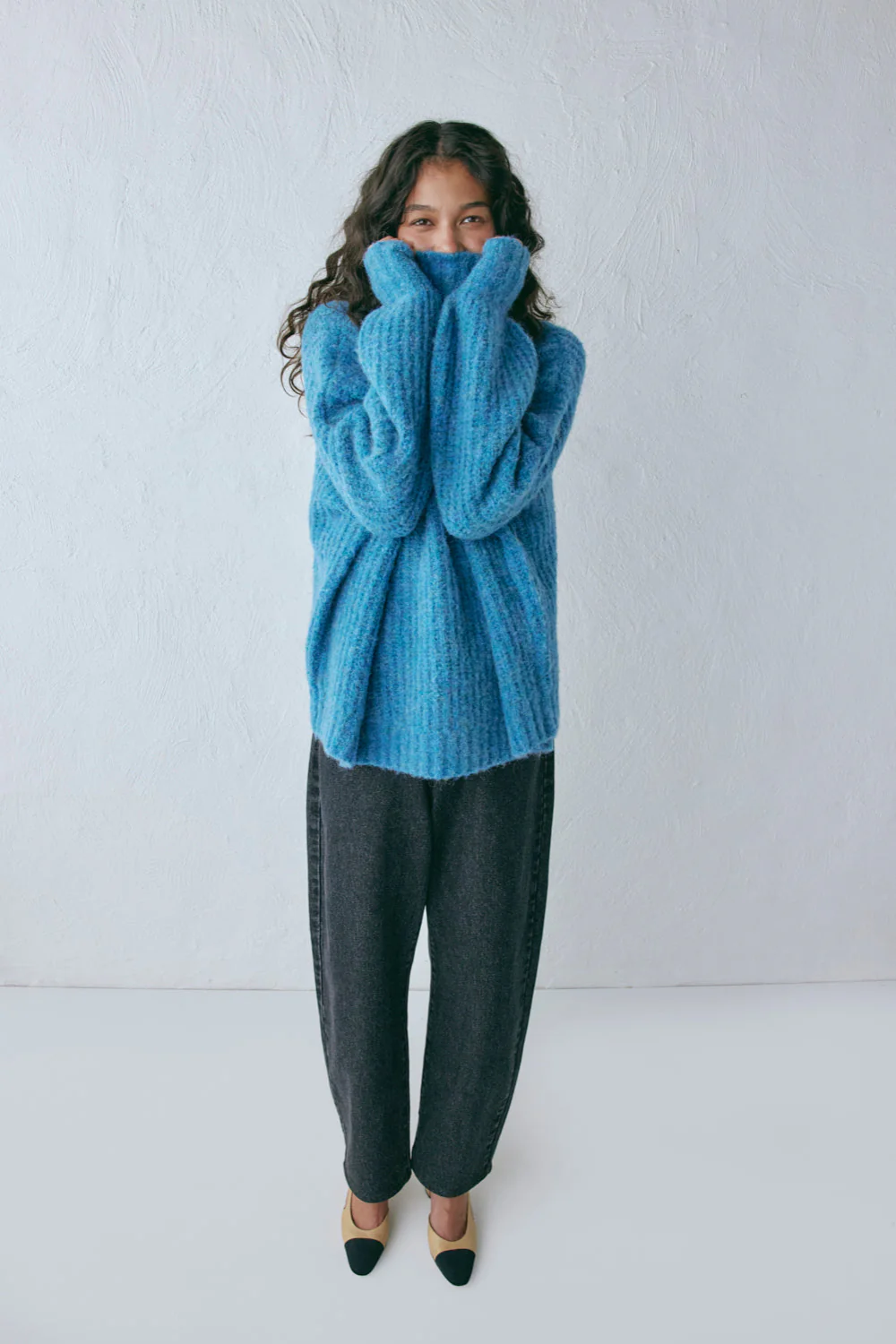 Yumi Knit Jumper Sea - Image 3